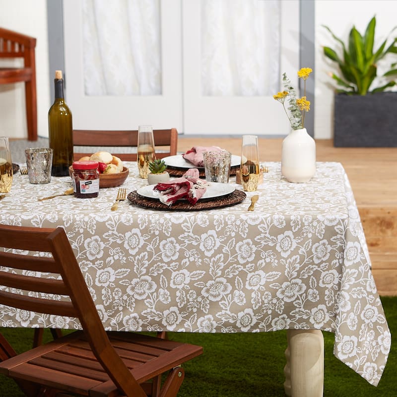 DII Garden Floral Print Outdoor Tablecloths