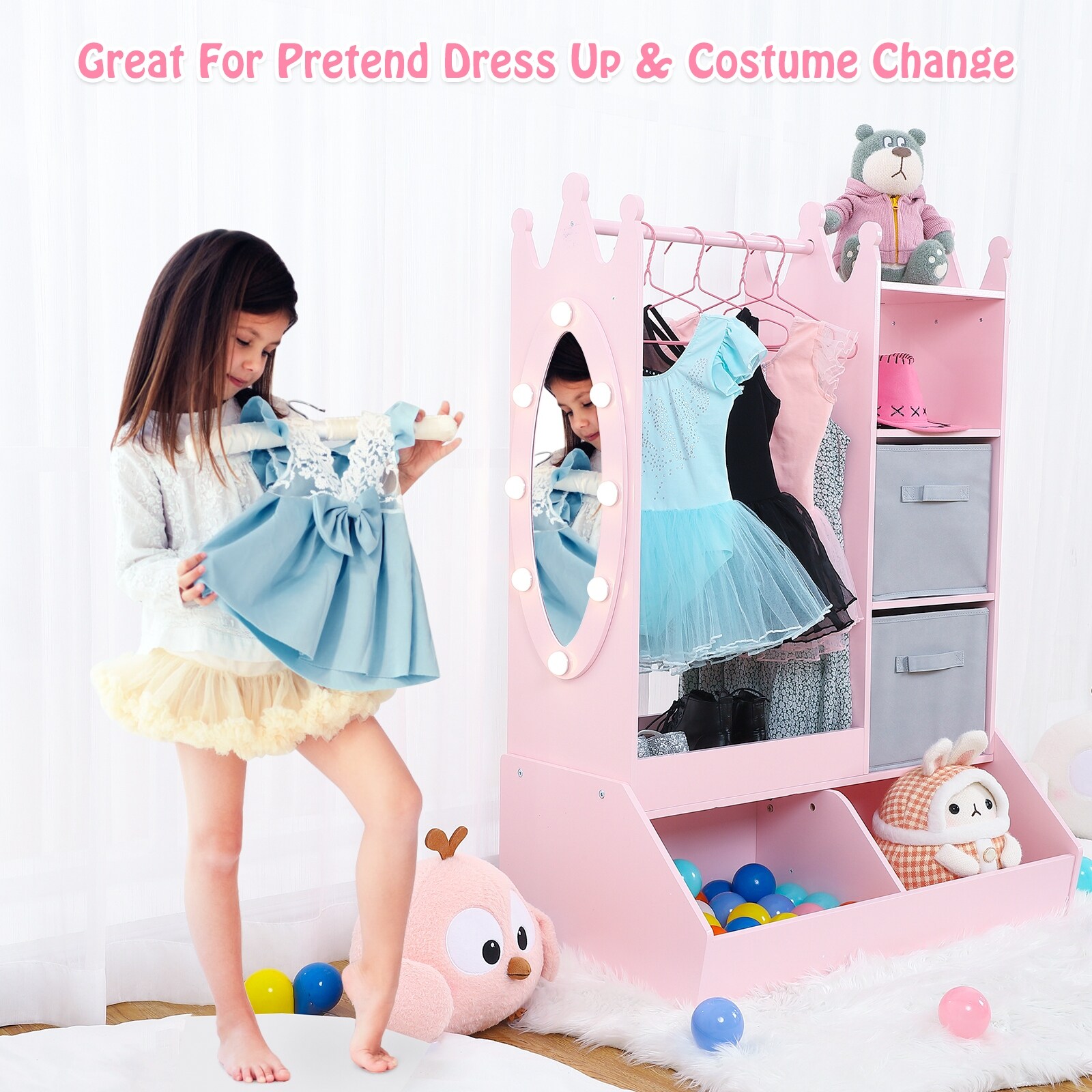 Little girls hotsell dress up rack