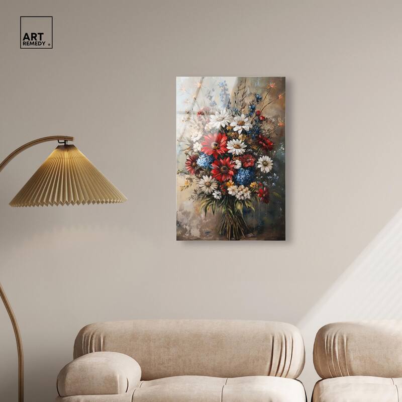 Symphony of Flowers II Acrylic by Art Remedy, Ready to Hang