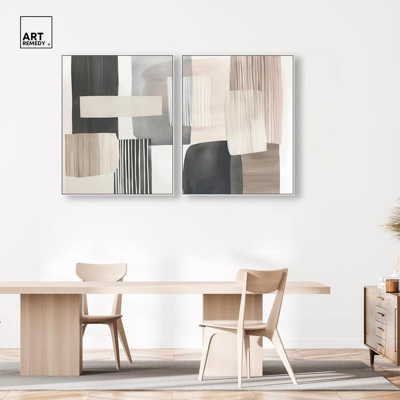 Floating Shapes II Canvas Set of 2 by Art Remedy