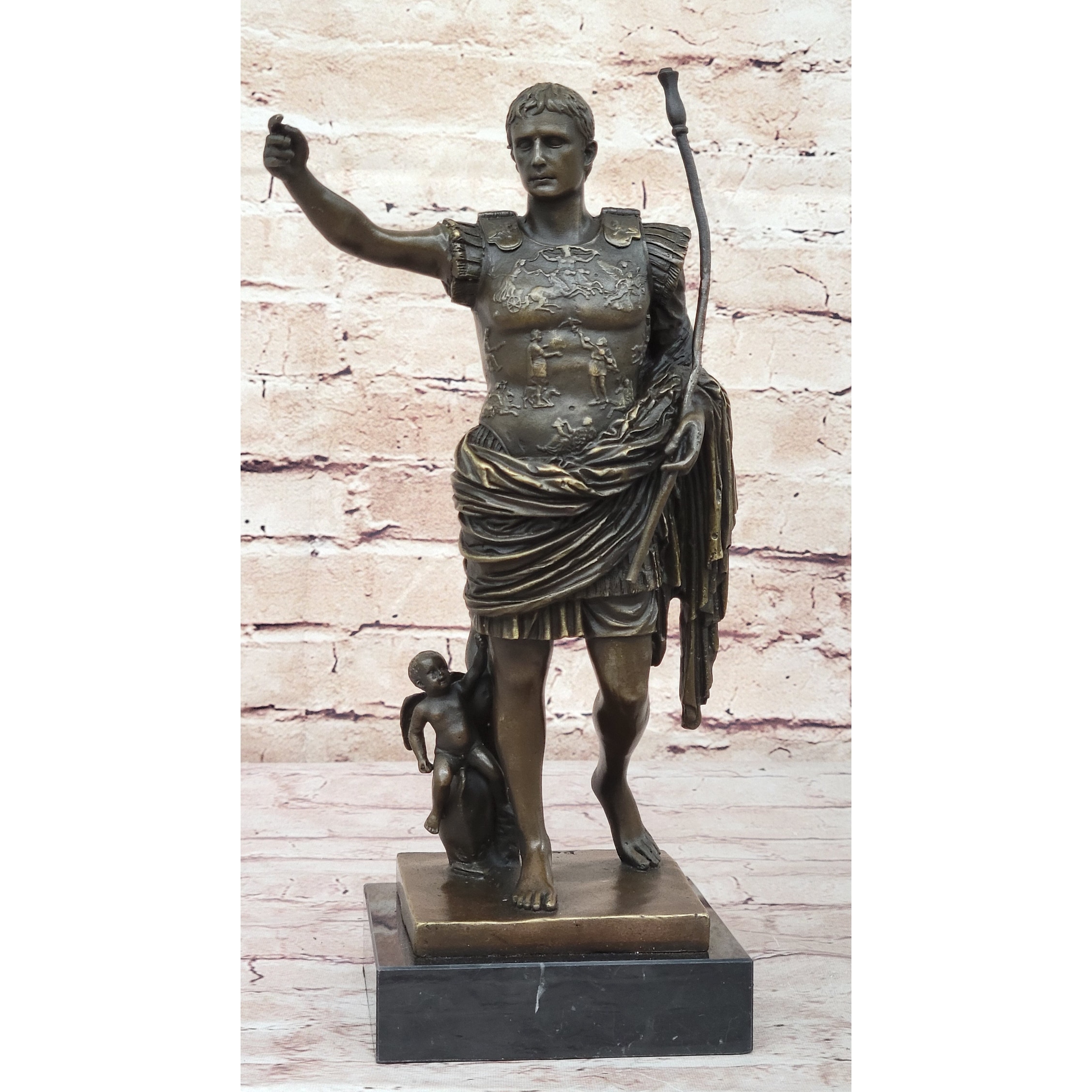 Augustus Of Prima Porta - Bronze Sculpture Roman Statue Replica