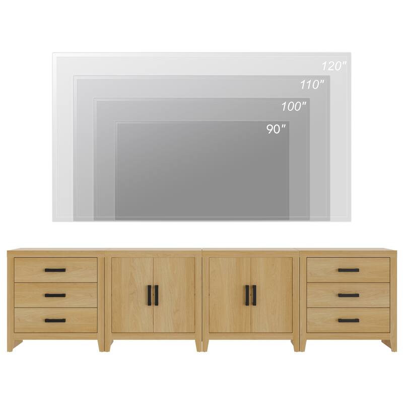 WAMPAT Buffet Cabinet with Drawers & Doors