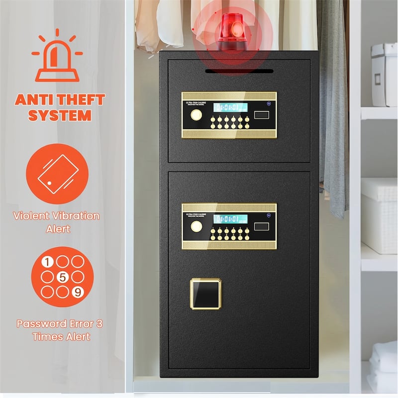 Large Double-door Coin-operated Safe,Digital Security Safe w/Fireproof