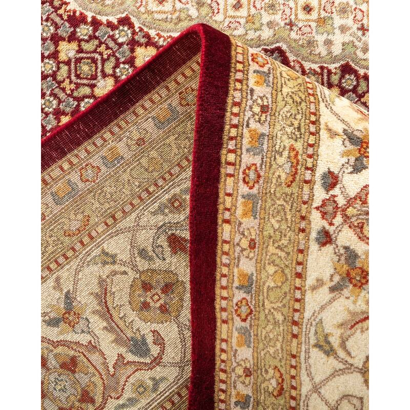 Overton Hand Knotted Wool Vintage Inspired Traditional Mogul Red Area Rug - 8 x 10