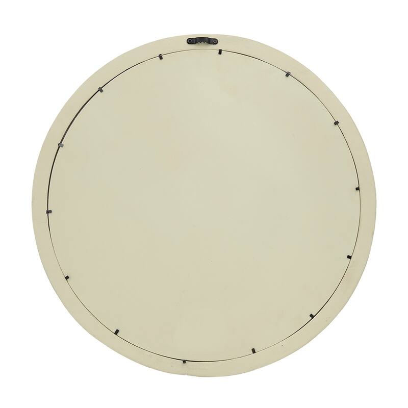 1.5" Transitional Decor Style Mango Wood Wall Mirror Wall Decor