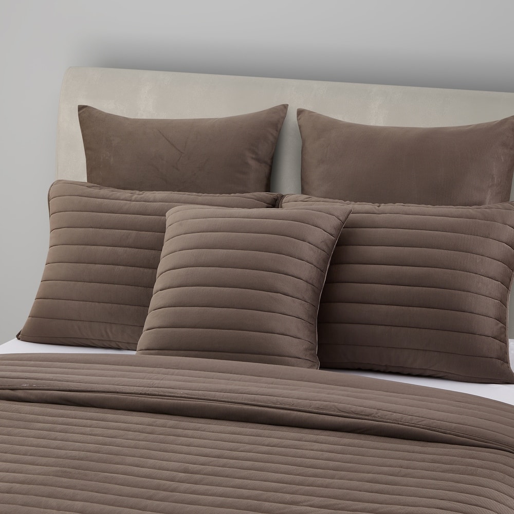 Valencia 20" Square Quilted Decorative Throw Pillow