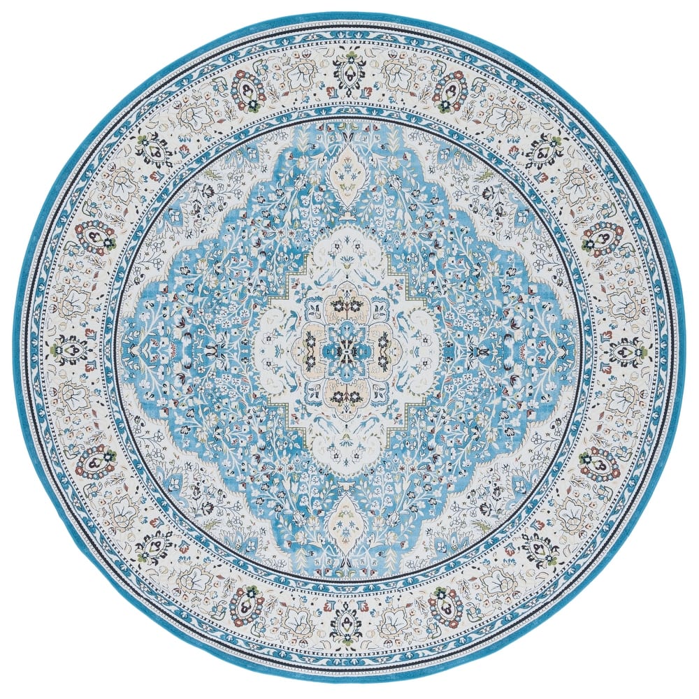 SAFAVIEH Tucson Machine Washable Slip Resistant Willa Traditional Rug