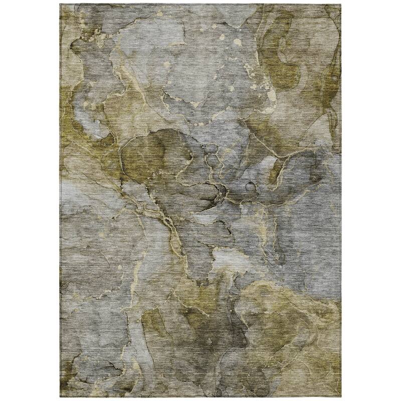 HomeRoots Abstract Transitional Rectangle Outdoor Rug