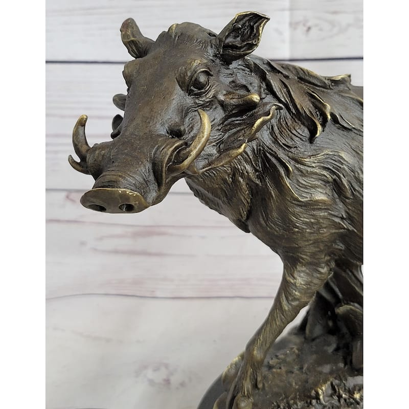 Boar Wild Pig Bronze Statue Sculpture By Barye Figure Farm Animal Lost Wax Decor