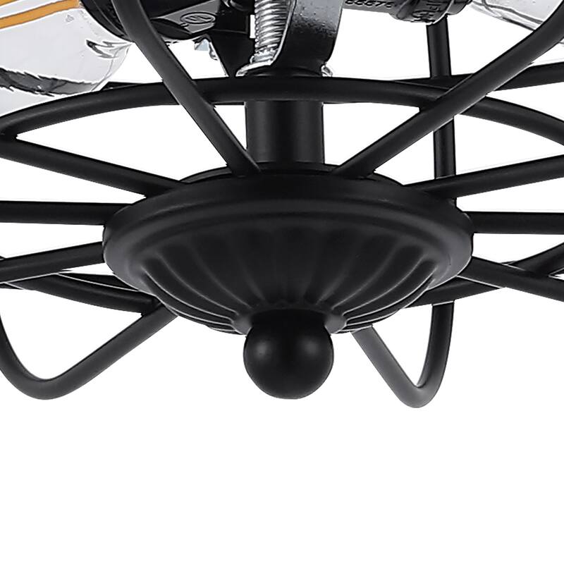 GetLedel 11-inch Farmhouse 3-Light Drum Flush Mount Ceiling Light