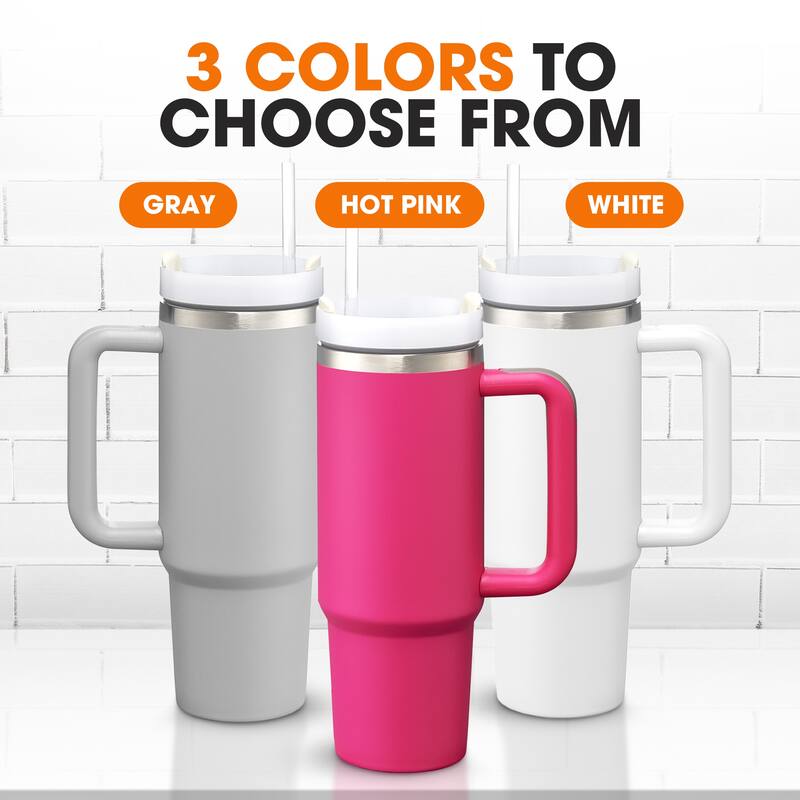 Cheer Collection Insulated Tumbler with Reusable Straw