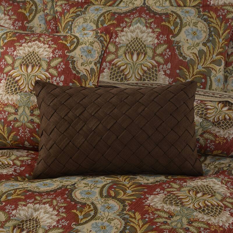 J. Queen New York Sayre Boudoir Decorative Throw Pillow - Accent - Polyester - Chocolate