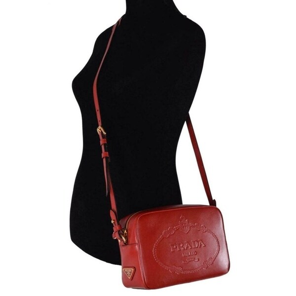 prada embossed leather bag