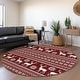 preview thumbnail 125 of 152, Machine Washable Indoor/ Outdoor Christmas Sweater Chantille Rug Red - 8' x 8'