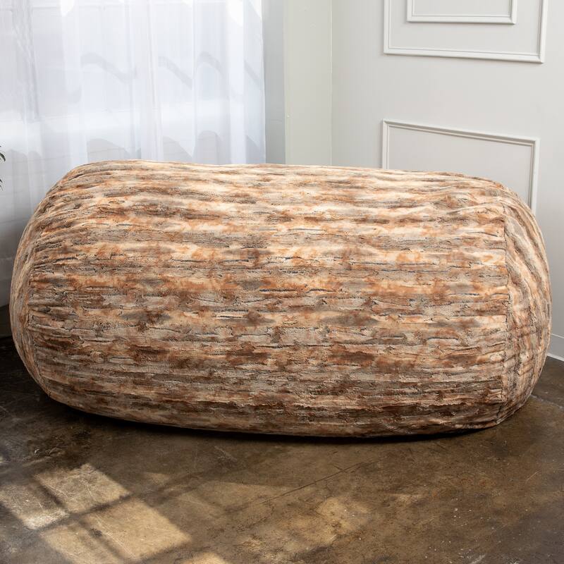 Jaxx Grand Lounger 7 Foot Bean Bag Sofa For Adults - Luxe Faux Fur