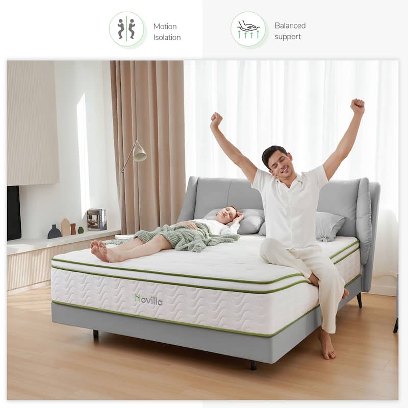 Novilla 10-inch Gel Memory Foam Hybrid Pocket Spring Mattress