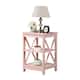 Copper Grove Cranesbill X-base End Table with Shelves
