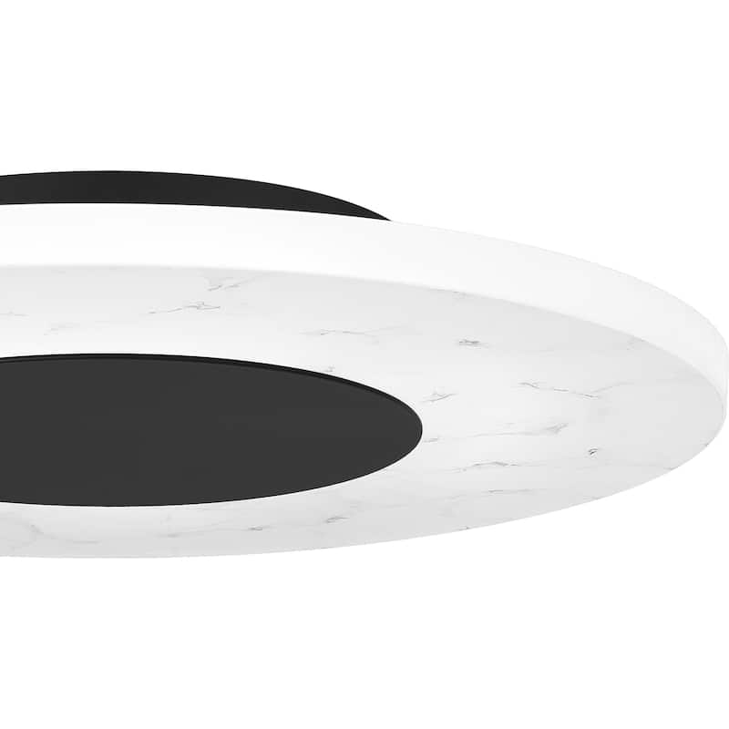 Rockwell Integrated LED Matte Black Flush Mount Light