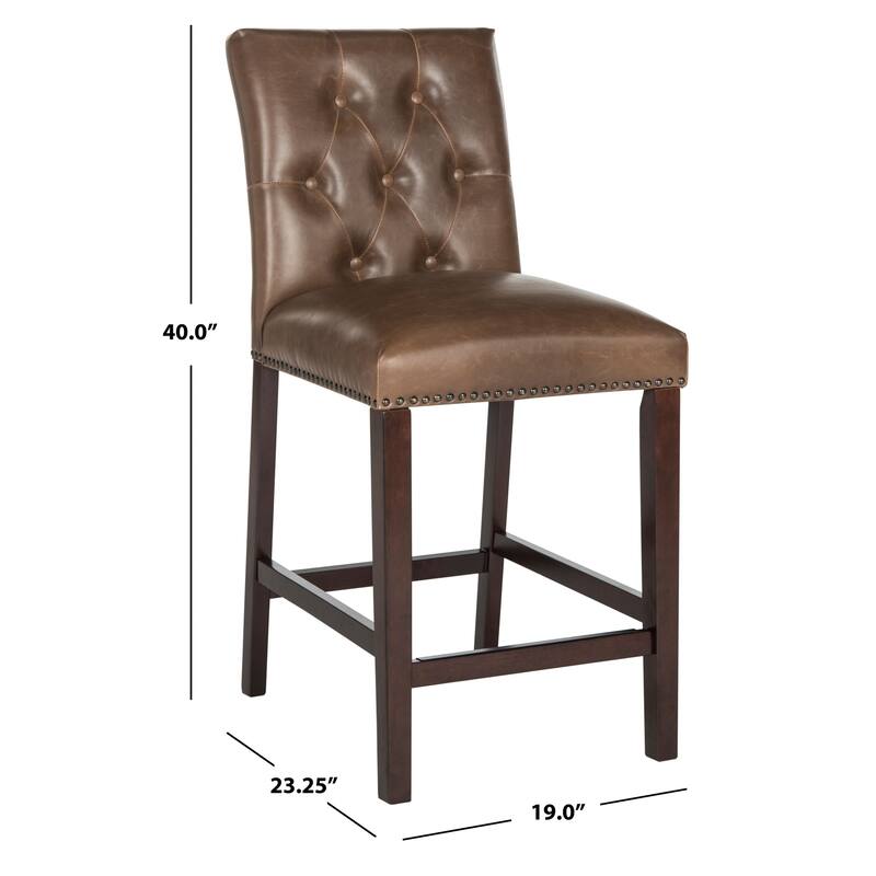 SAFAVIEH Lisel -27.5 Inch Counter Stool (Set of 2) - 19Wx23Dx40H
