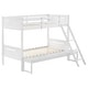 preview thumbnail 5 of 36, Twin over Full Bunk Bed with Angled Ladder & Convertible Design, White