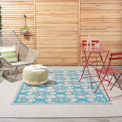 Waverly Sun N' Shade Boho Geometric Modern Indoor/Outdoor Area Rug