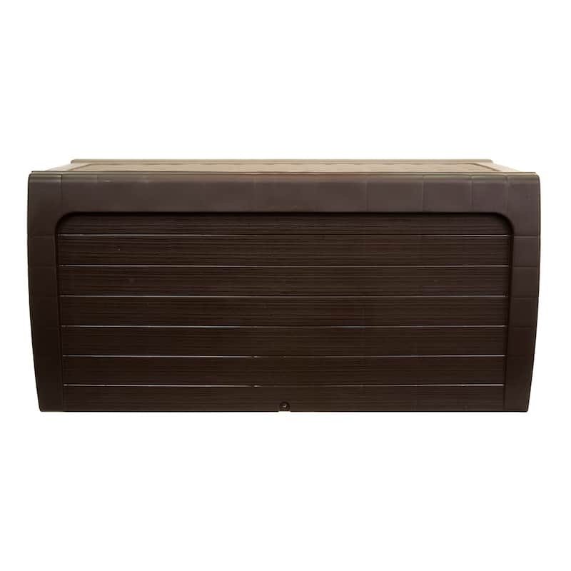 Starplast 88 Gallon Plastic Deck Box, Mocha/Brown