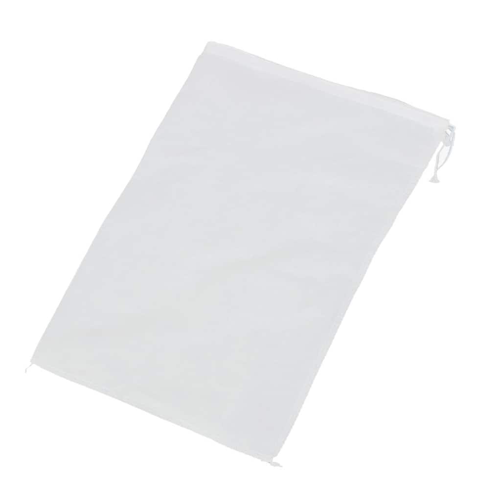 Kitchen Cooking Coffee Spices Soybean Milk Mesh Strainer Food Filter Bag - White