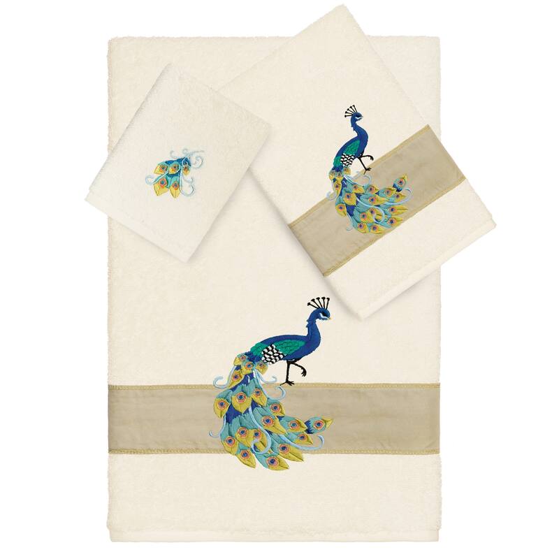 Authentic Hotel and Spa Turkish Cotton Penelope 3PC Towel Set - Cream