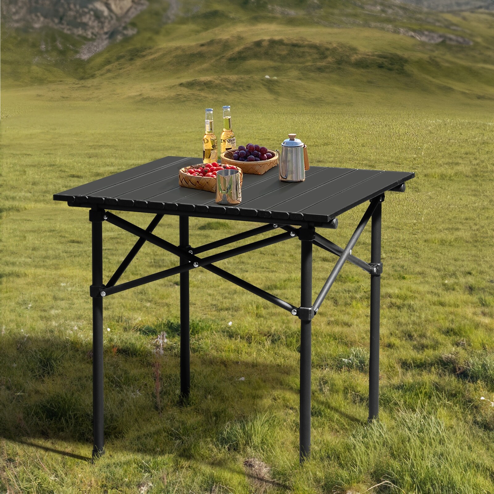 Chair Folding Picnic Table Portable SKYSHALO Folding Camping Table