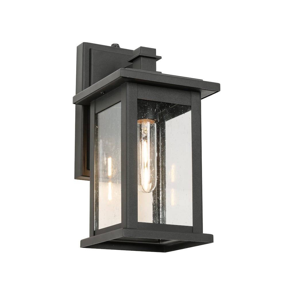 Black Not Motion Sensing Dusk to Dawn Outdoor Wall Lantern