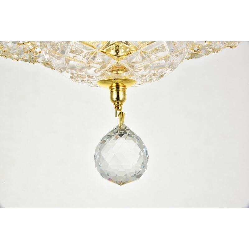 Somette Gold Four-light Flush Mount Fixture