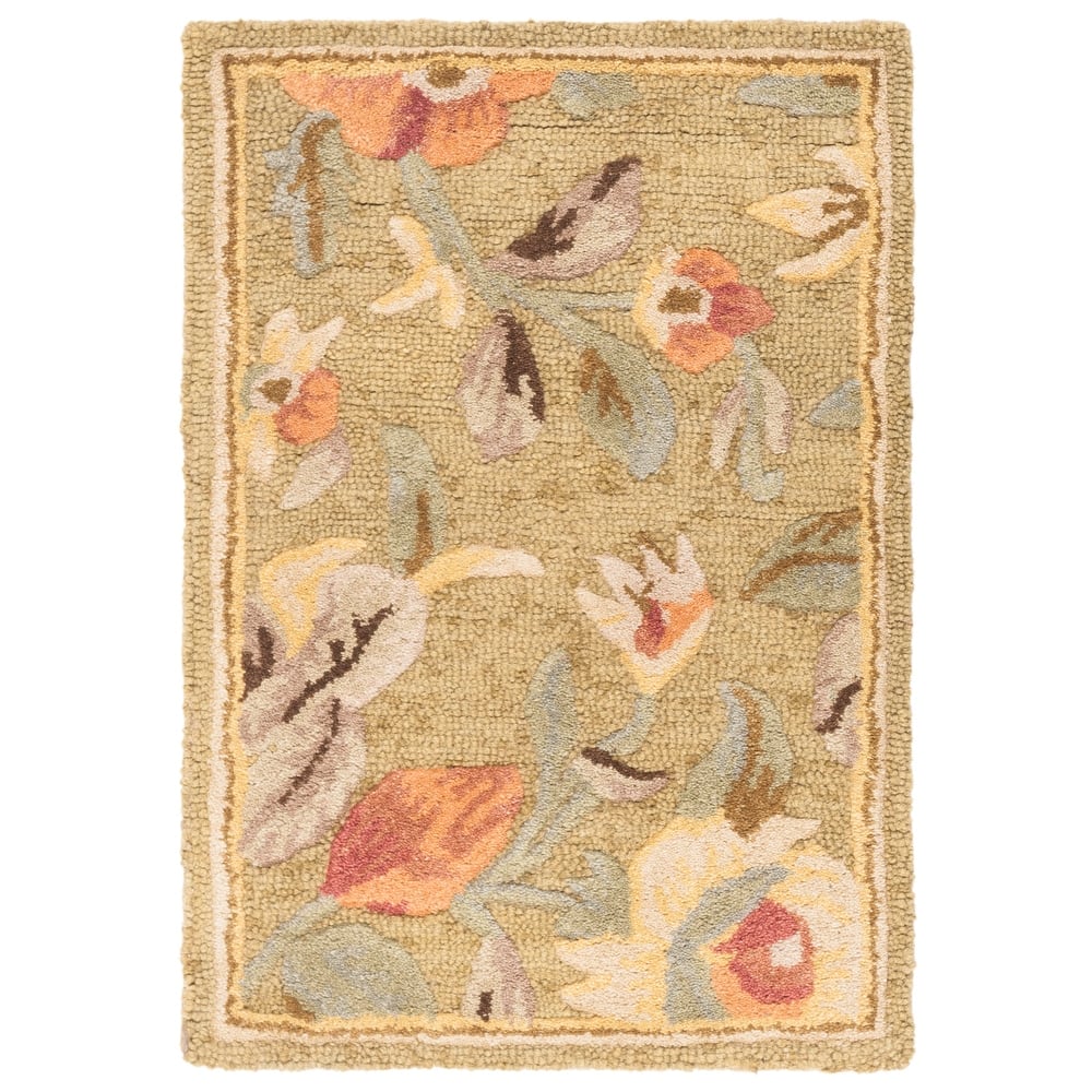 SAFAVIEH Handmade Blossom Donus Modern Floral Wool Rug