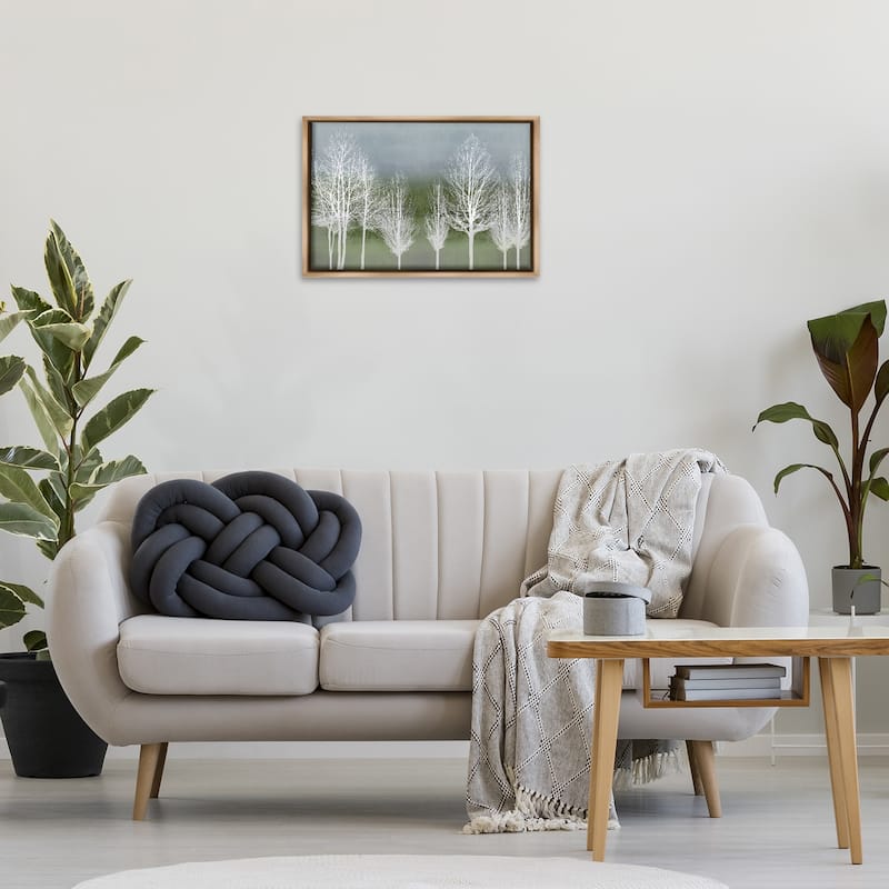 Stupell White Tree Impressions Framed Floater Canvas Wall Art Design By Kate Bennett