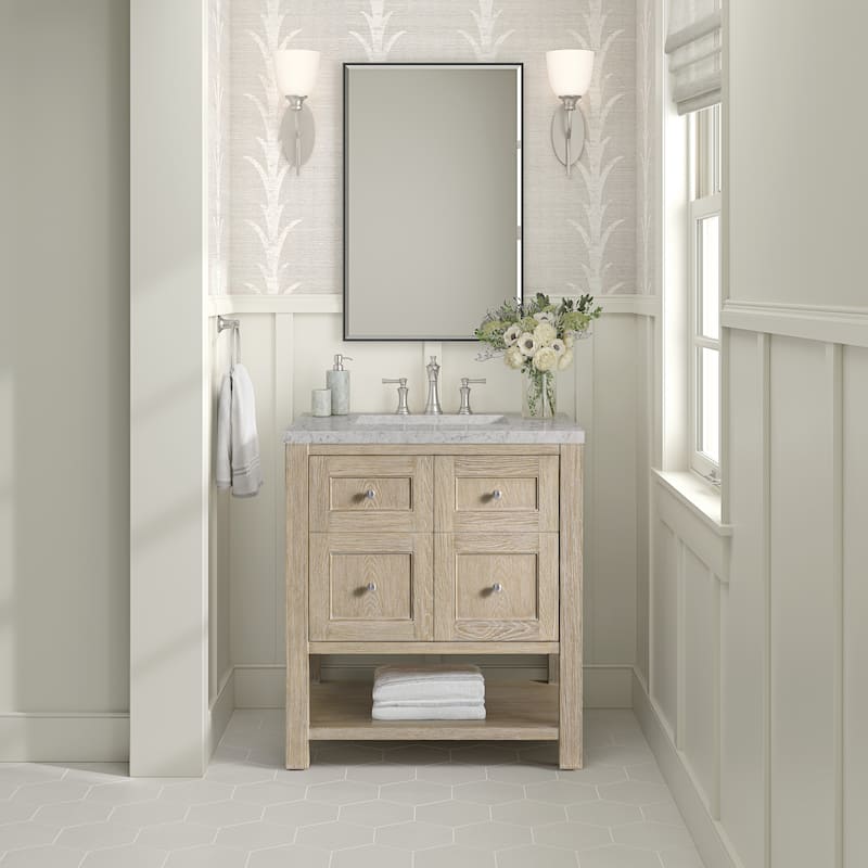 James Martin Vanities Breckenridge 30" Single Vanity, Whitewashed Oak
