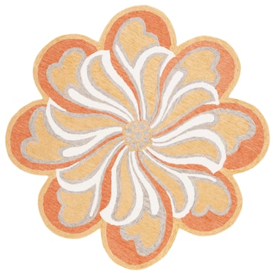 SAFAVIEH Handmade Novelty Erinka Floral Wool Rug
