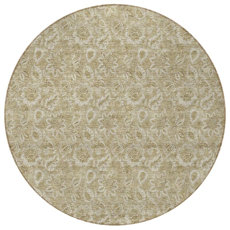 HomeRoots Floral Transitional Rectangle Outdoor Rug