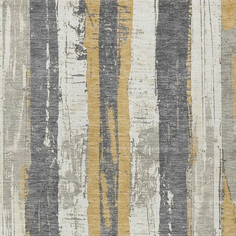 HomeRoots Striped Transitional Rectangle Outdoor Rug