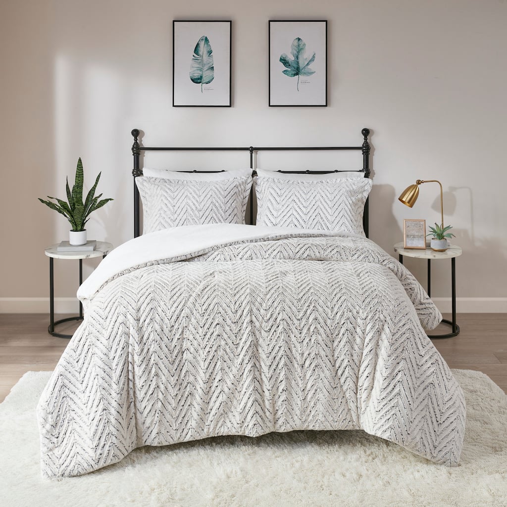 Madison Park Aurora Ivory Extra Warm Down Alternative Comforter Set