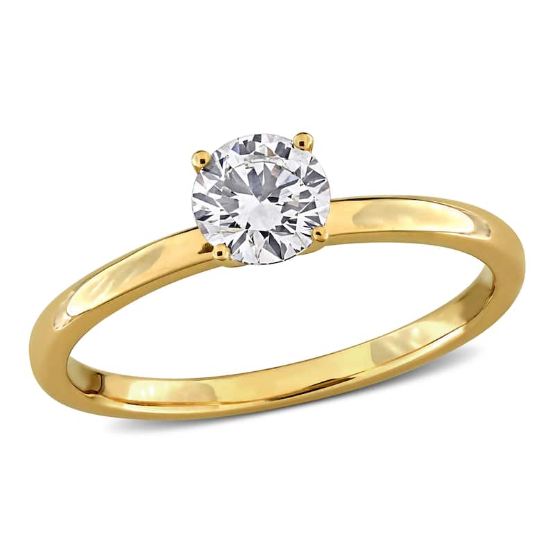 1/2ct TW Lab-Grown Diamond Solitaire Engagement Ring in 14k Yellow Gold