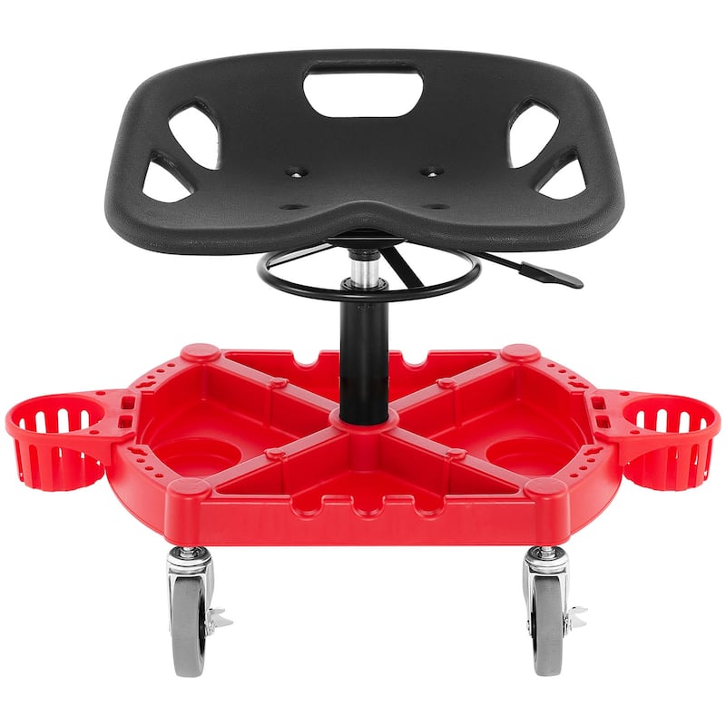 Rolling Garage Stool, 300LBS Capacity, Adjustable Height from 18 in to ...