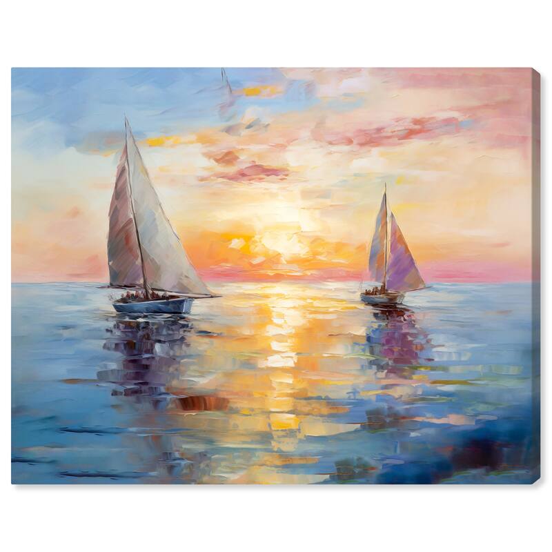 Wynwood Studio Canvas Nautical and Coastal Memories on the High Seas Blue and Nautical & Coastal Wall Art Canvas Print
