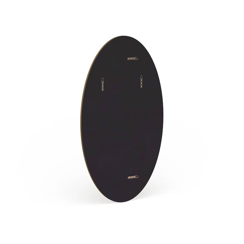 Allan Andrews White & Gold Oval Decorative Rania Wall Mirror