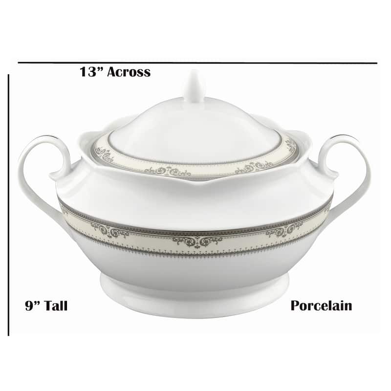Lorren Home Trends Porcelain Souptureen w/Lid Victoria