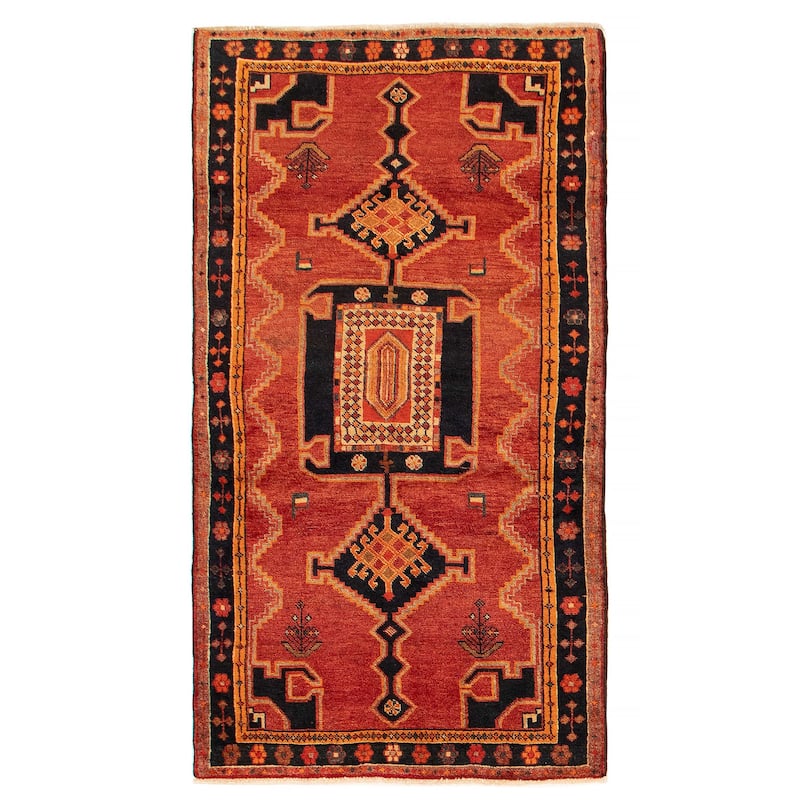Konya Anatolian Red Rug 3'8" x 7'1" - 3'8 x 7'1 - Red - 3'8 x 7'1