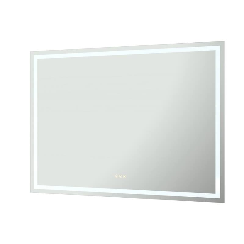 CRAFT + MAIN LED4836-RT 47-1/2" W x 35-3/4" H Modern Rectangular - Mirrored - Mirrored
