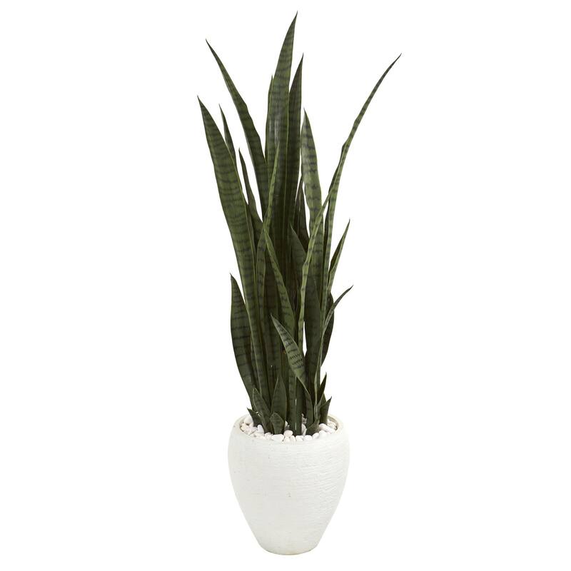 Artificial Rubber Plants Set of 3 - 23In Real Touch Greenery Decor Indoor Outdoor - White - 51