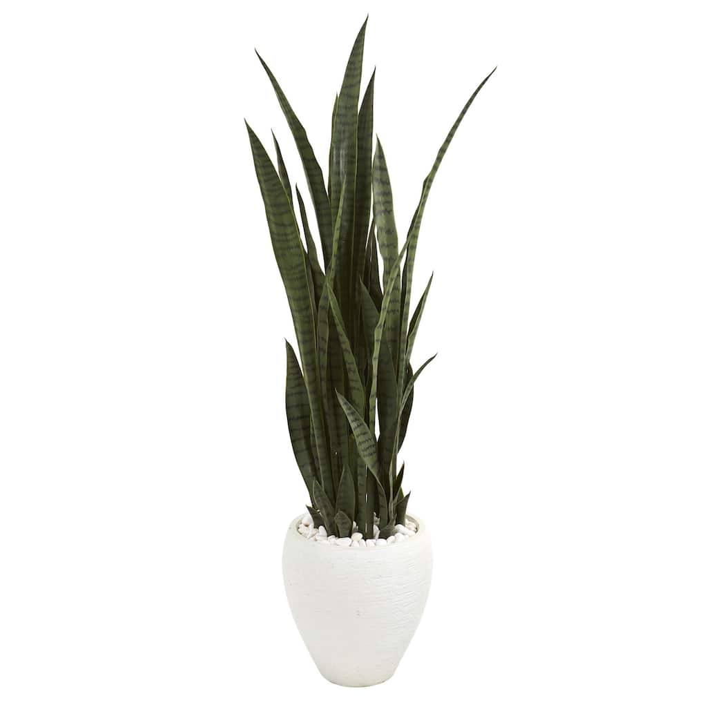 Artificial Rubber Plants Set of 3 - 23In Real Touch Greenery Decor Indoor Outdoor - White - 51
