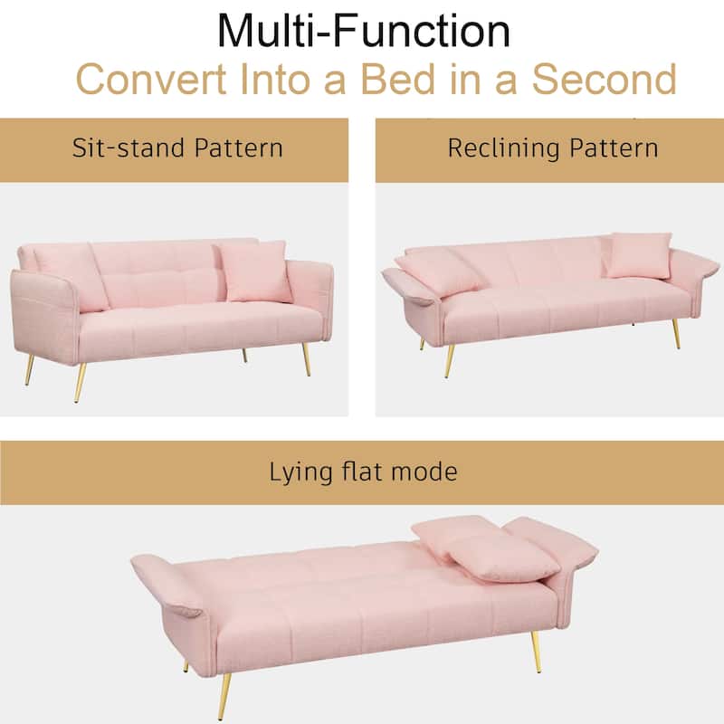 Teddy Velvet Convertible Sofa - Adjustable for Comfort