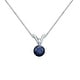 preview thumbnail 2 of 7, Auriya 14k Gold Blue Sapphire Solitaire Necklace 1/4ctw