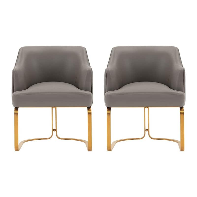 Manhattan Comfort Modern Edra Leatherette Dining Armchair